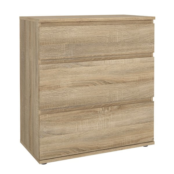 Nízká komoda v dekoru dubu v přírodní barvě 77x84 cm Nova – Tvilum-image-2