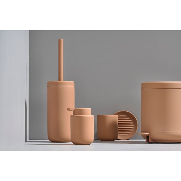 Jantarově hnědý kelímek na zubní kartáček z kameniny Zone Ume Amber-image-4