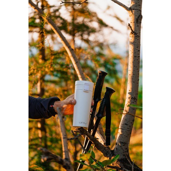 Bílý cestovní termohrnek Vialli Design Fuori, 400 ml-image-4