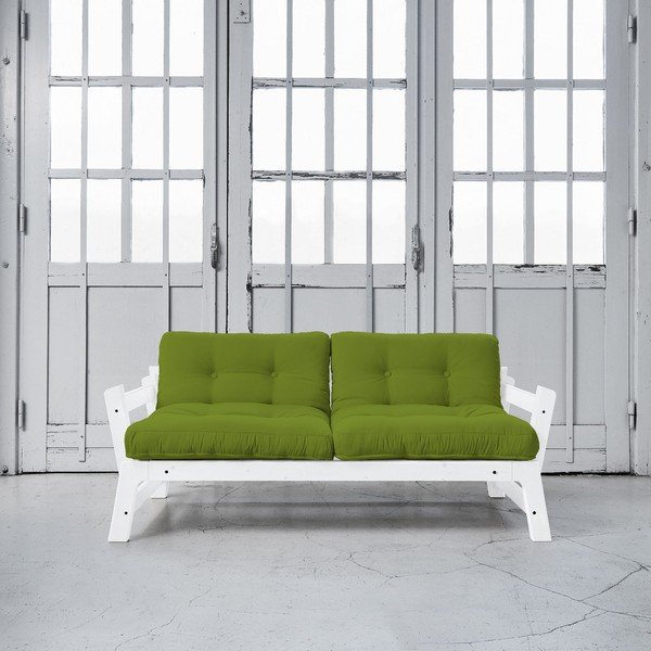 Rozkládací pohovka Karup Step White/Lime-image-1