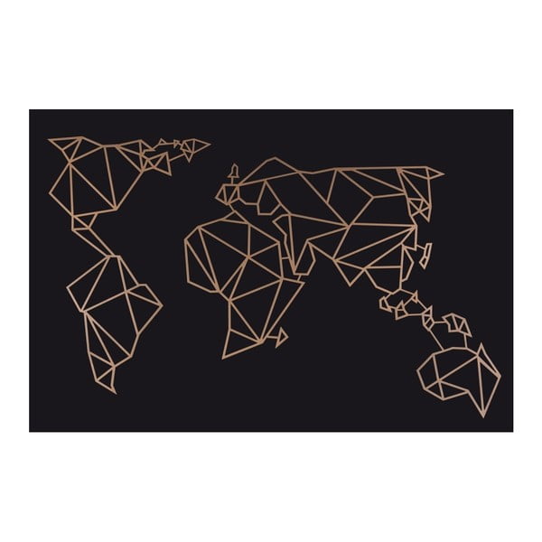 Kovová nástěnná dekorace v měděné barvě Homemania Decor World-image-2