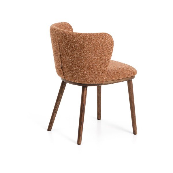 Čalouněné jídelní křeslo v terakotové barvě Ciselia – Kave Home-image-4