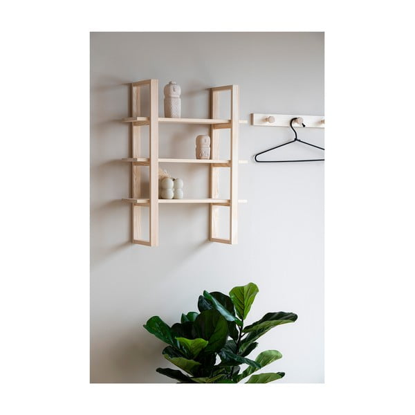 Patrová police z masivu pavlovnie v přírodní barvě 48 cm Santiago – House Nordic-image-4