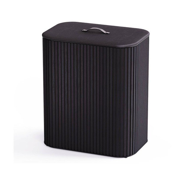 Černý bambusový koš na prádlo 3x30 l Tota Trio Luxe – Joseph Joseph-image-1