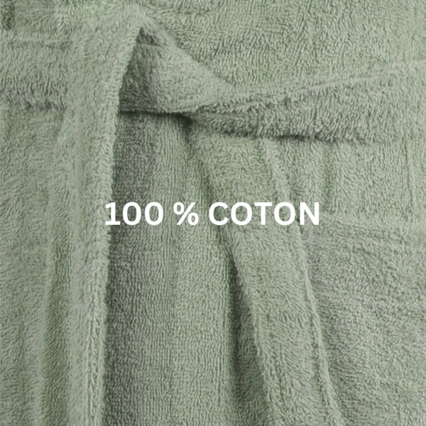 Světle růžový bavlněný župan velikost S/M Lindu – Tiseco Home Studio-image-2