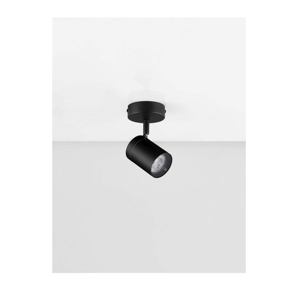 Matně černé kovové bodové svítidlo s ohybatelnou konstrukcí 12x8 cm Alma – Nova Luce-image-2