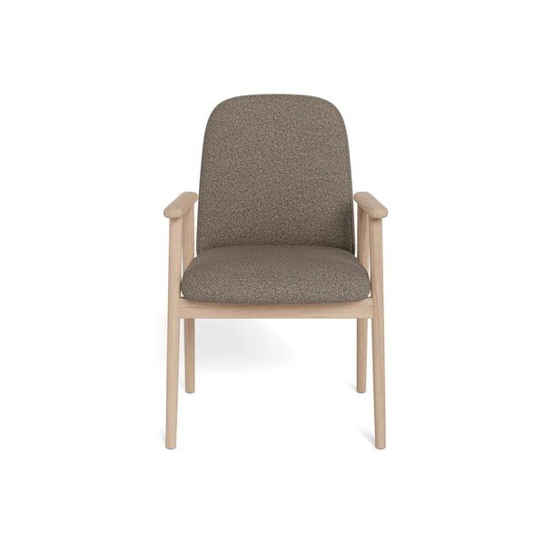 Taupe čalouněné jídelní židle v sadě 2 ks s područkami Calvin – Actona-image-3