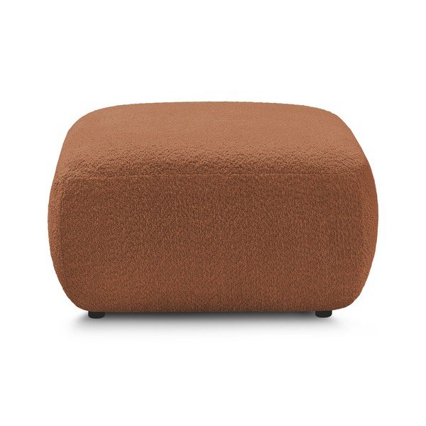 Oranžová podnožka z textilie bouclé Montaigne – Bobochic Paris