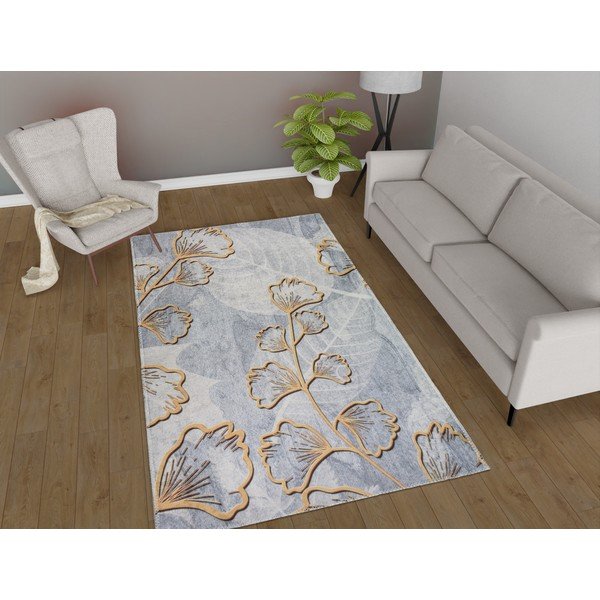 Pratelný koberec v šedé a zlaté barvě 120x180 cm Dainty – Vitaus-image-1