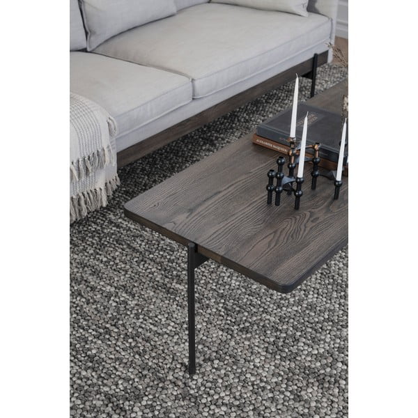 Hnědý konferenční stolek z jasanového dřeva Rowico Shelton, 145 x 60 cm-image-2