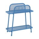Modrý kovový odkládací stolek na balkon Garden Pleasure MWH, výška 70 cm