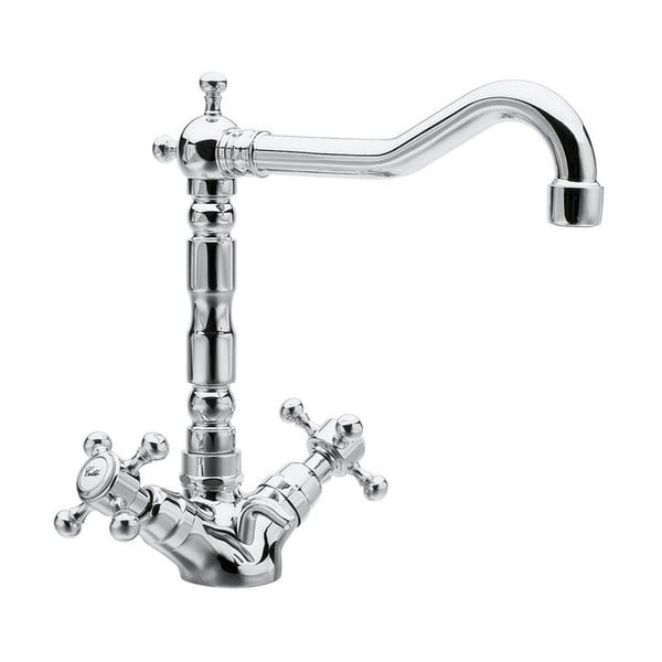 Stojánková umyvadlová baterie v leskle stříbrné barvě Antea – Sapho