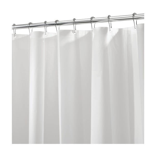 Bílý sprchový závěs iDesign PEVA Liner, 183 x 183 cm