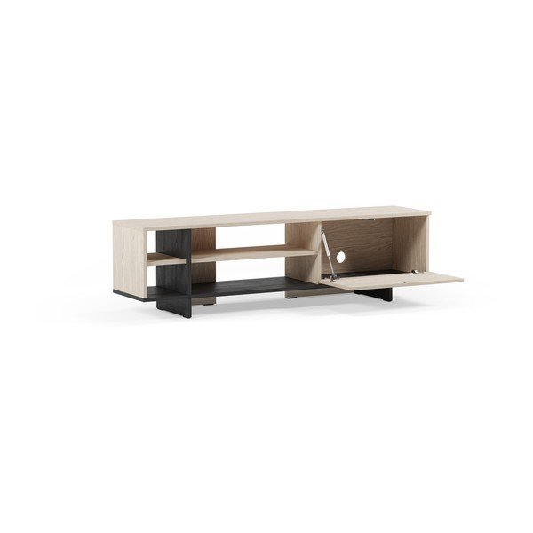 Černý TV stolek 160x44x36 cm Cequoia – Marckeric-image-2