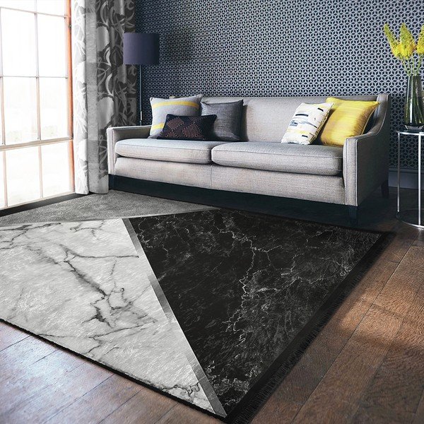 Bílo-černý koberec 80x150 cm – Mila Home-image-2