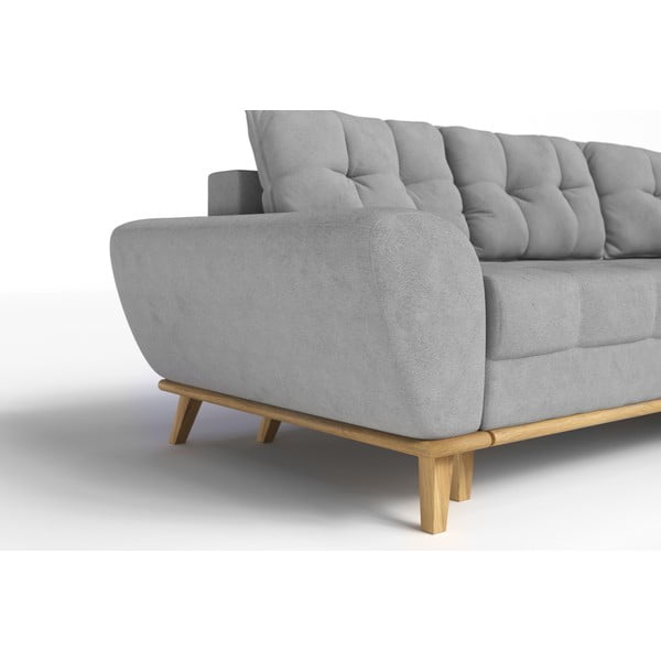 Světle šedá rozkládací rohová pohovka (pravý roh) Balitco – Ropez-image-4