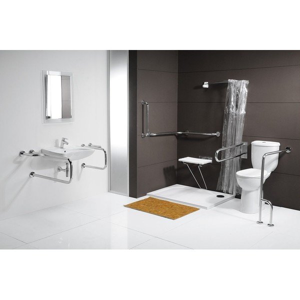 Nástěnné madlo do koupelny z nerezové oceli 52 cm Handicap Left – Sapho-image-1