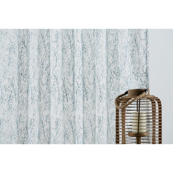 Bílo-modrá záclona 300x260 cm Urma – Mendola Fabrics-image-2