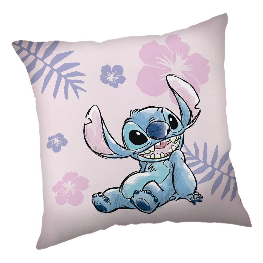 Fleecový dětský polštářek 40x40 cm Lilo a Stitch "Pink" – Jerry Fabrics