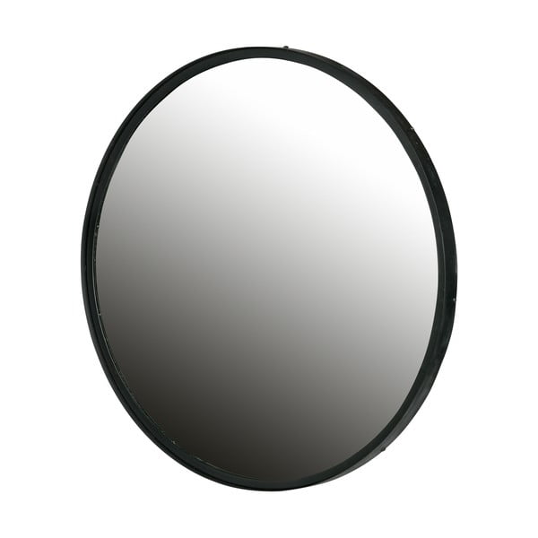 Nástěnné zrcadlo s černým rámem WOOOD Lauren, Ø 80 cm-image-2