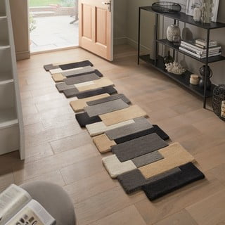 Šedý vlněný běhoun 60x230 cm Collage – Flair Rugs