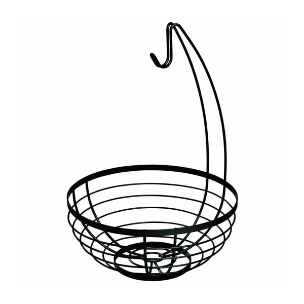 Černý košík na ovoce s háčkem iDesign Austin, ø 27,31 cm-image-2