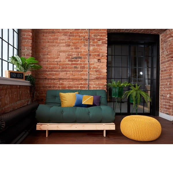 Žlutý pletený puf LABEL51 Knitted XL, ⌀ 70 cm-image-4