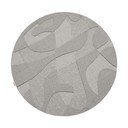 Šedý vlněný kulatý koberec ø 120 cm Morphic Botanica – Agnella
