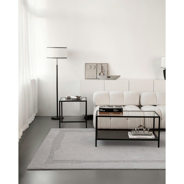 Světle šedý vlněný koberec 133x190 cm Morphic Rocca – Agnella-image-1