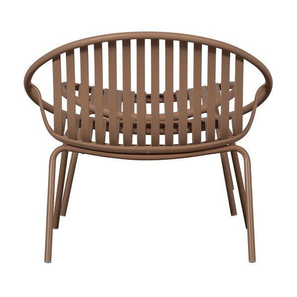 Růžové plastové zahradní křeslo s podnožkou Bruce – WOOOD-image-3