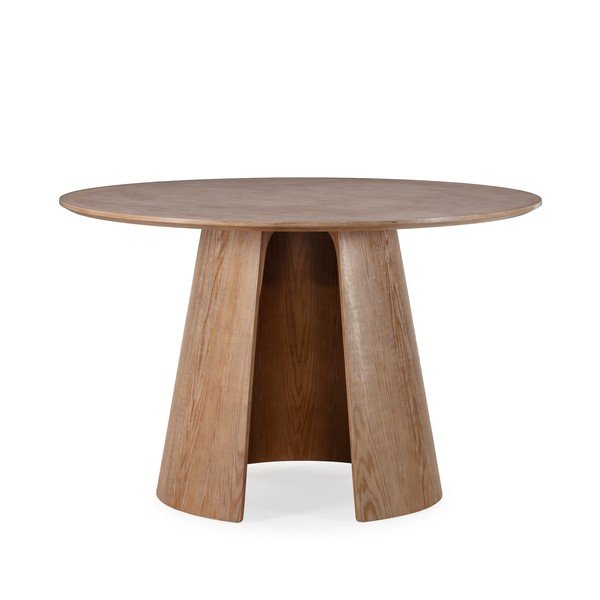 Kulatý jídelní stůl v dekoru dubu ø 120 cm Zuri – MOME-image-4