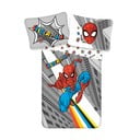 Šedé dětské bavlněné povlečení Jerry Fabrics Spiderman, 140 x 200 cm