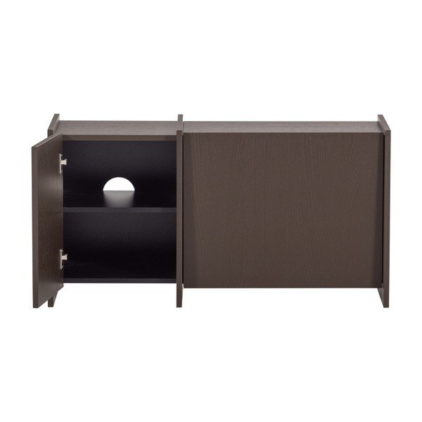 Tmavě hnědý TV stolek v dekoru jasanu 102x53x44 cm Brock – WOOOD-image-4