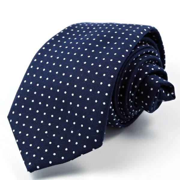 Tmavěmodrá puntíkatá kravata