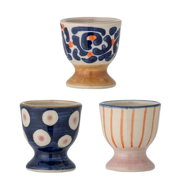 Stojánky na vajíčka v sadě 3 ks z kameniny Eviaya – Bloomingville