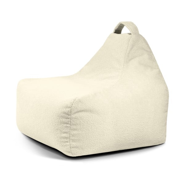 Krémový dětský sedací vak z textilie bouclé Game Amuse – SLOWDOWN