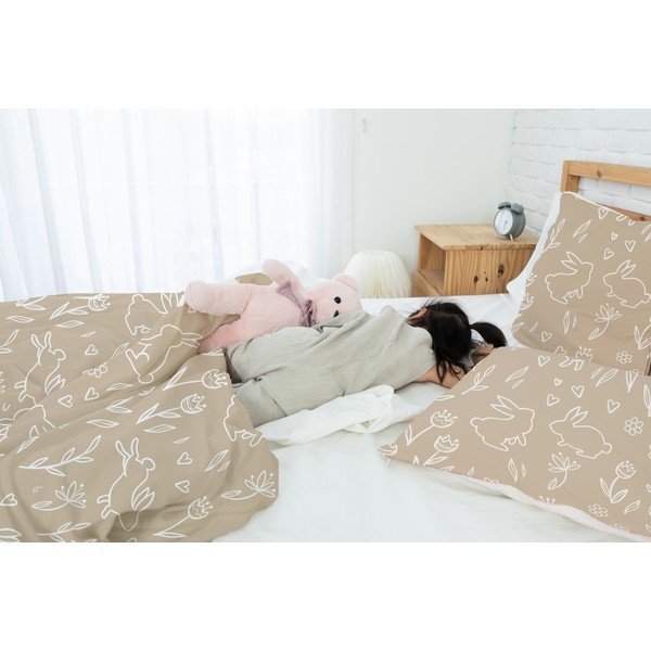 Dětské povlečení na jednolůžko z bavlněného saténu 135x200 cm Sweet Bunnies – Butter Kings-image-1