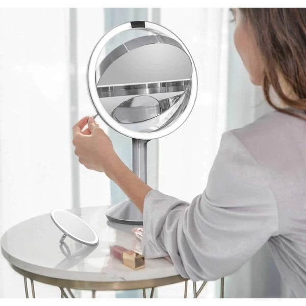 Kosmetické zvětšovací zrcadlo s osvětlením (5x) ø 20 cm Sensor Trio – simplehuman-image-1