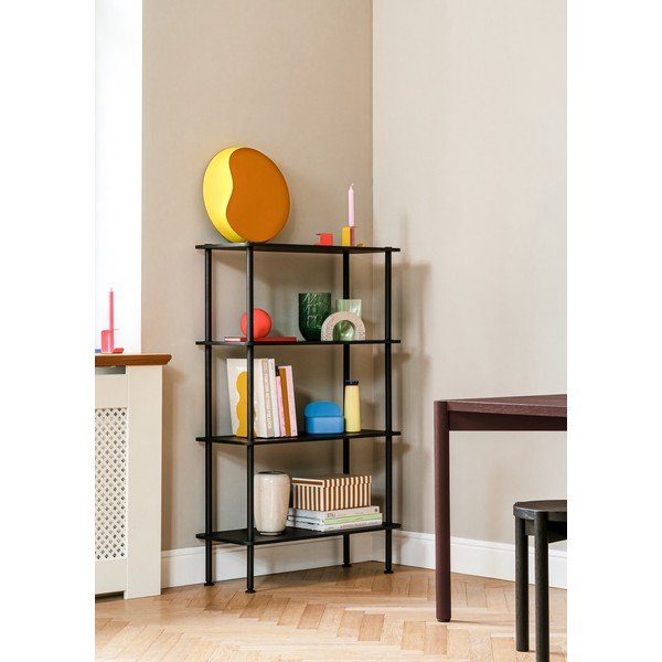 Černý regál v dekoru dubu 80x127x35 cm Teidi – noo.ma-image-2