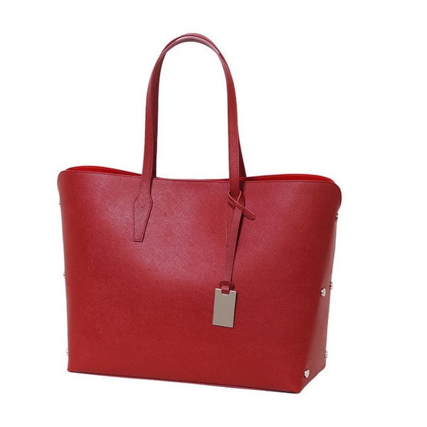 Červená kabelka z pravé kůže Andrea Cardone Eulalia