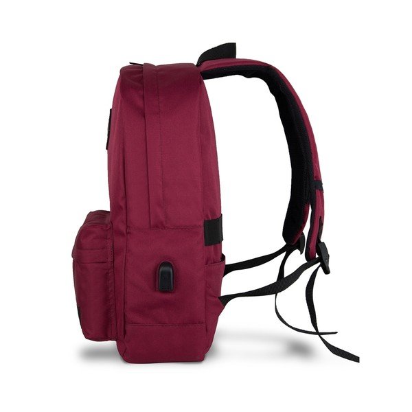 Tmavě vínový batoh s USB portem My Valice SPECTA Smart Bag-image-2