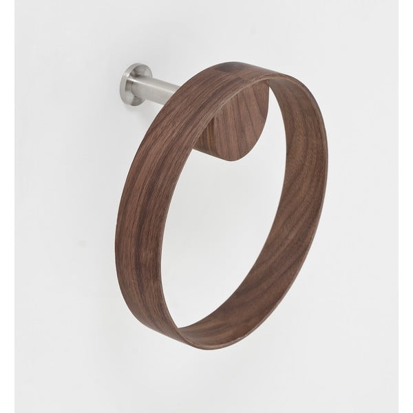 Nástěnný držák na ručník z ořechového dřeva Wireworks Yoku-image-4