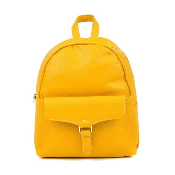 Žlutý dámský kožený batoh Isabella Rhea Mille