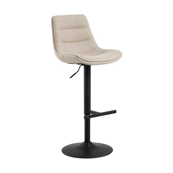 Černo-béžové barové židle s nastavitelnou výškou v sadě 2 ks (výška sedáku 65 cm) Adisa – Actona