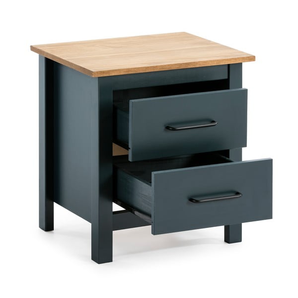 Tmavě modrý noční stolek z borovicového dřeva Miranda – Marckeric-image-3