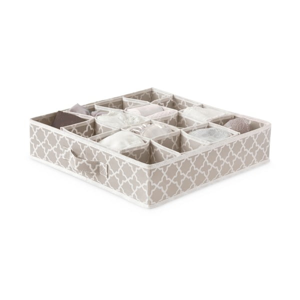 Béžový organizér do zásuvky s 16 přihrádkami Compactor, 40 x 40 cm-image-2