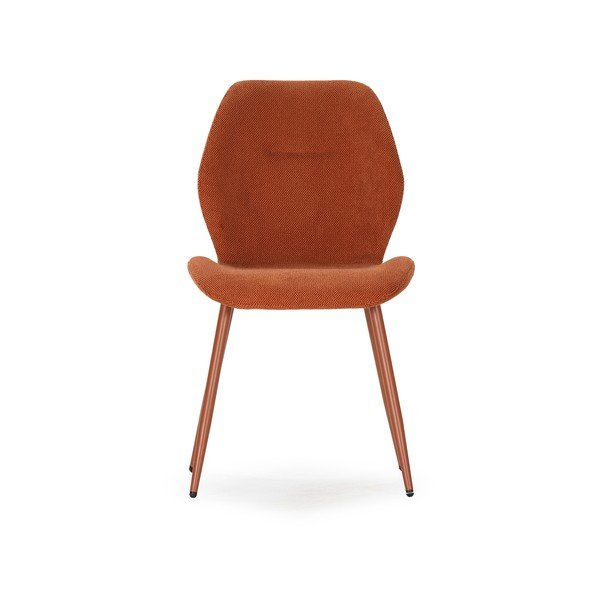 Čalouněné jídelní židle v sadě 4 ks v terakotové barvě Ansu – Marckeric-image-2