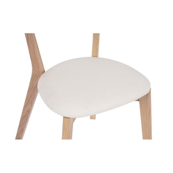 Jídelní židle z dubového dřeva s bílým sedákem Arch - Bonami Essentials-image-3