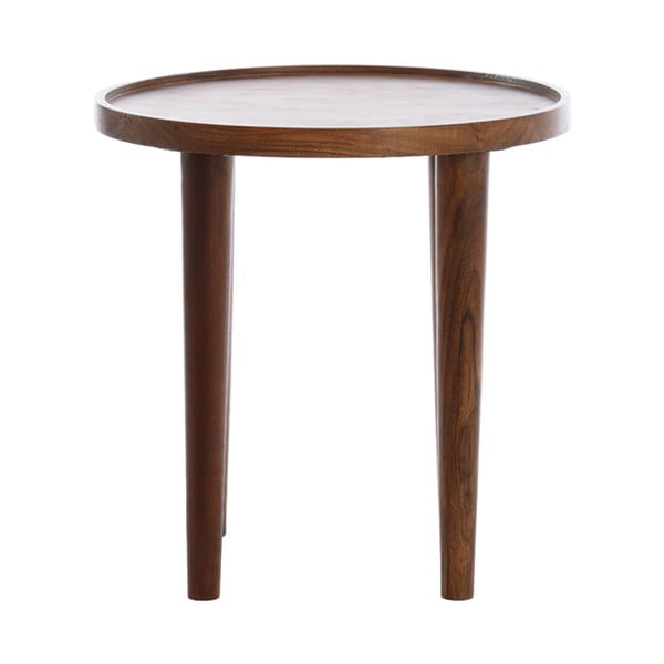 Kulatý odkládací stolek z masivu akácie ø 49 cm Qiano – Light & Living-image-1
