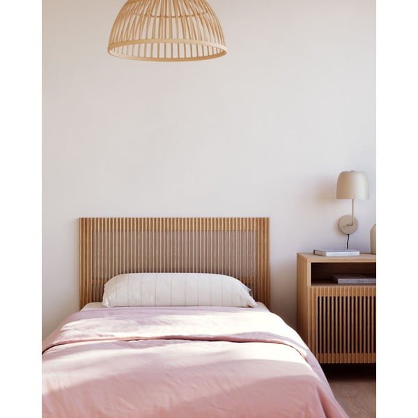 Čelo postele z dubového dřeva v přírodní barvě 105x70 cm Beyla – Kave Home-image-1